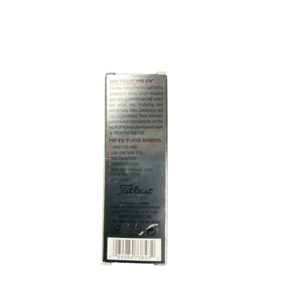 Titleist Pro V1x Golf Ball Sleeve 3 Balls New Unused Tour Performance - Picture 3 of 4